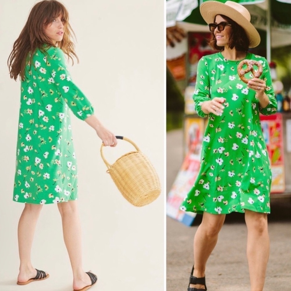 Sonnet James Georgia Play Dress in Green Floral Sz S